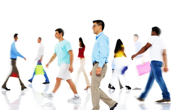 Diverse Busy People Shopping — Stock Photo, Image