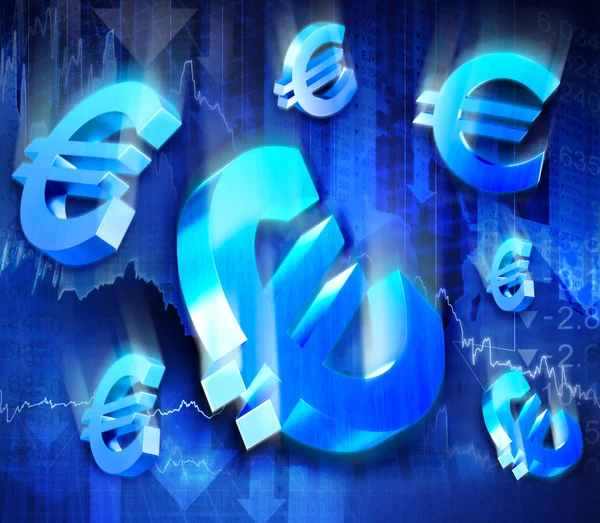 Ineenstorting van de euro — Stockfoto