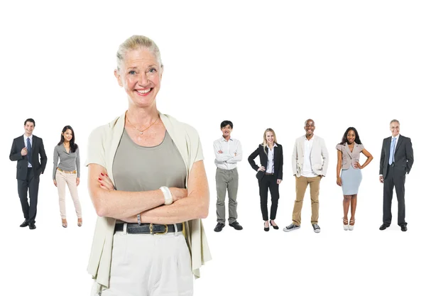 Business People and Their Leader — Stock Photo, Image
