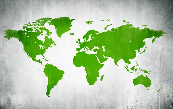 Cartografia verde do mundo — Fotografia de Stock