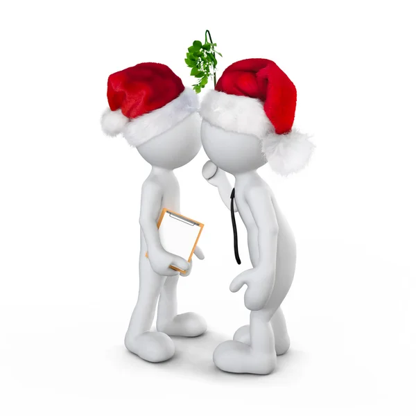 Two person celebrating on christmas — Stock Photo, Image