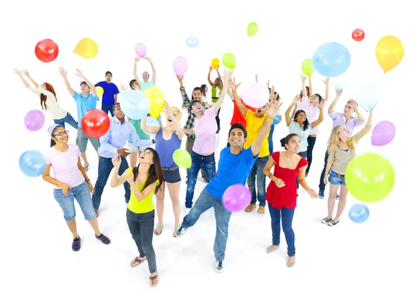 Large Group of People Celebrating — Stock Photo, Image