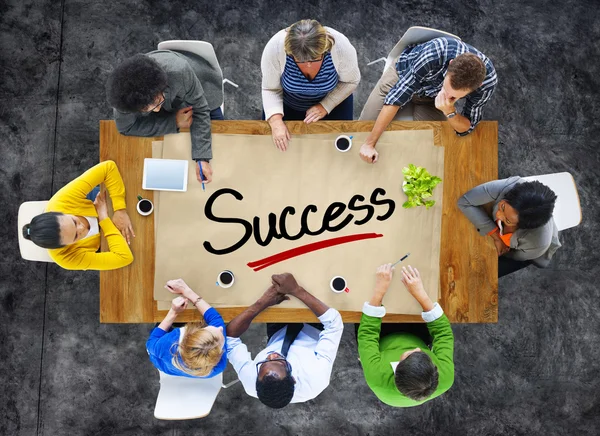 Mensen en enkel woord succes — Stockfoto