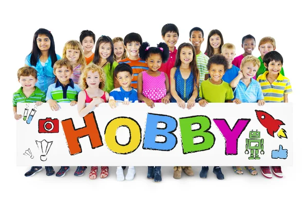 Gruppo di bambini con concetto di hobby — Foto Stock