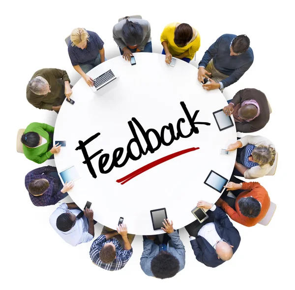 Grupo de Pessoas com Conceito de Feedback — Fotografia de Stock