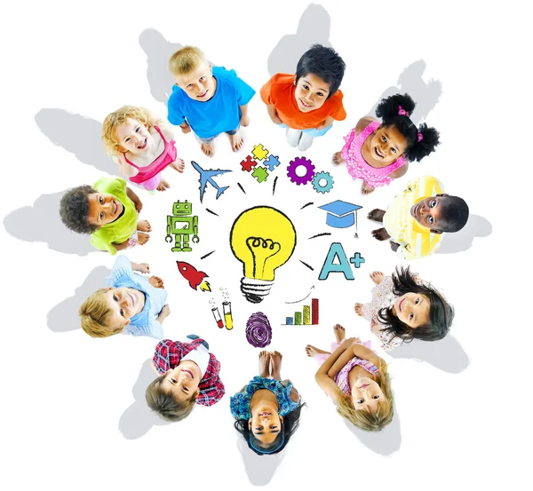 Group of Children and Inspiration Concept — Stock Photo, Image