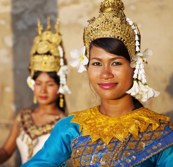 Cambodian aspara dancers — Stock Photo, Image