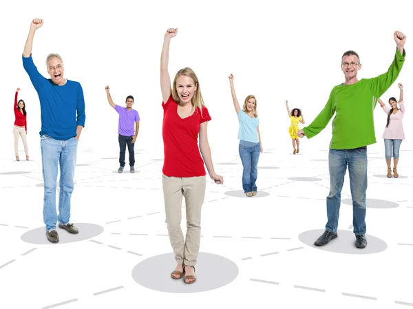 Group of people celebrating something — Stock Photo, Image