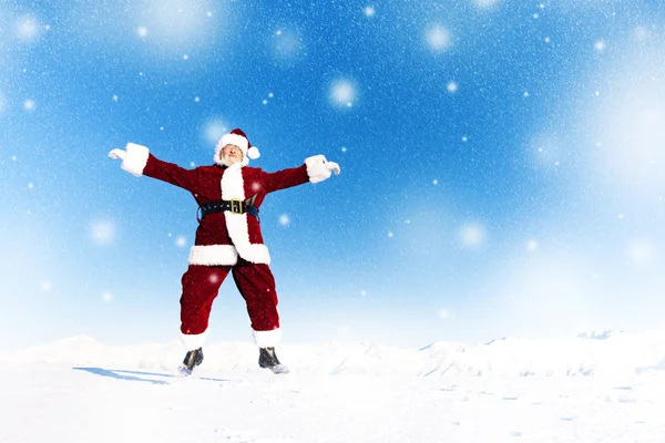 Santa in winter wonderland — Stockfoto