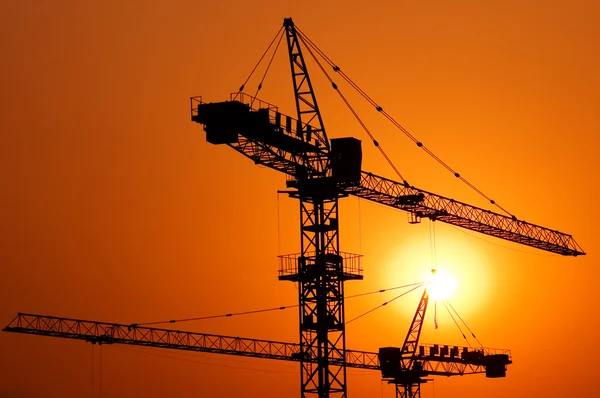 Construção de um grande projecto habitacional — Fotografia de Stock