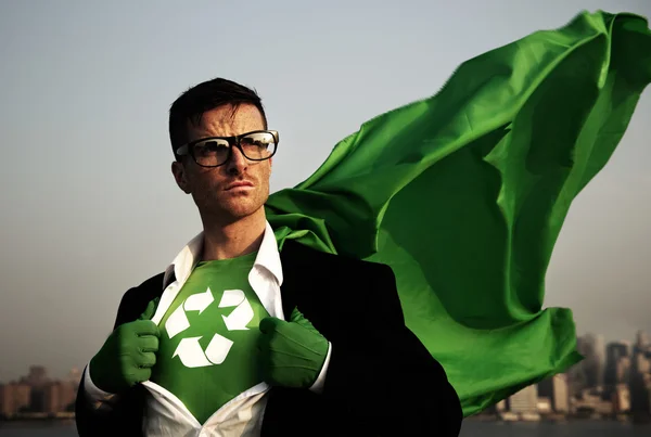 Superhero of Green Business — Stock Photo, Image