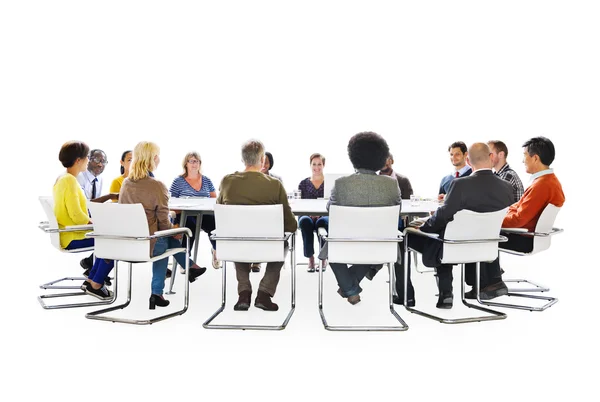 Gruppo di persone in Meeting e Social Networking — Foto Stock