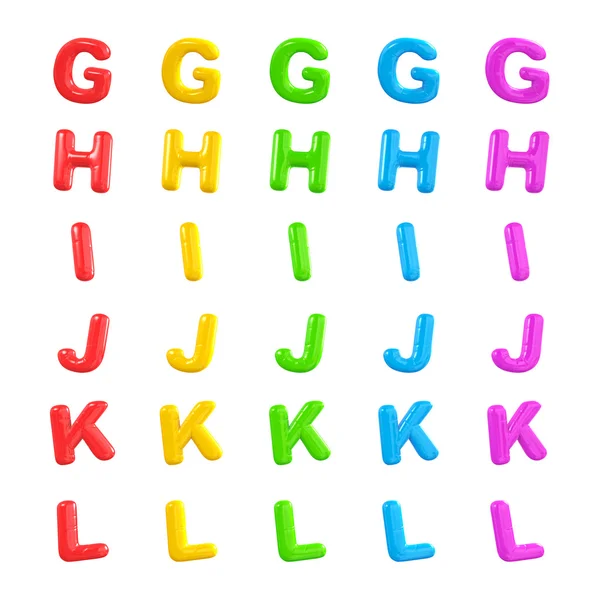 English multi coloured alphabet — Stock Photo, Image