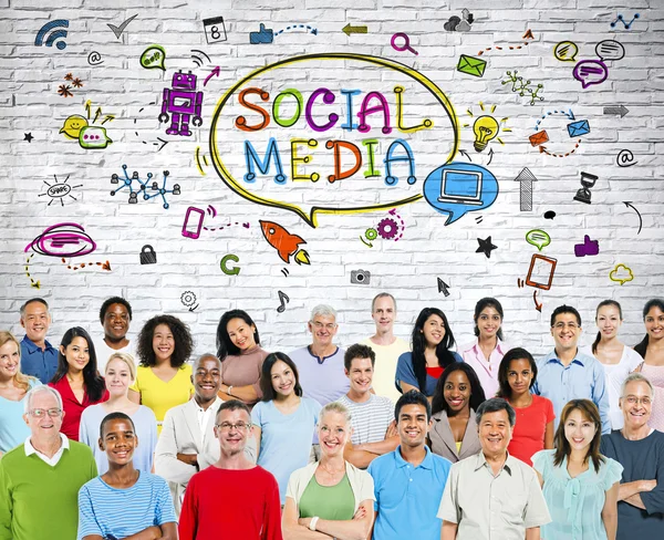 Sociala media kommunikation — Stockfoto