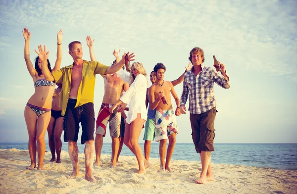 People party on beach Royalty Free Stock Photos