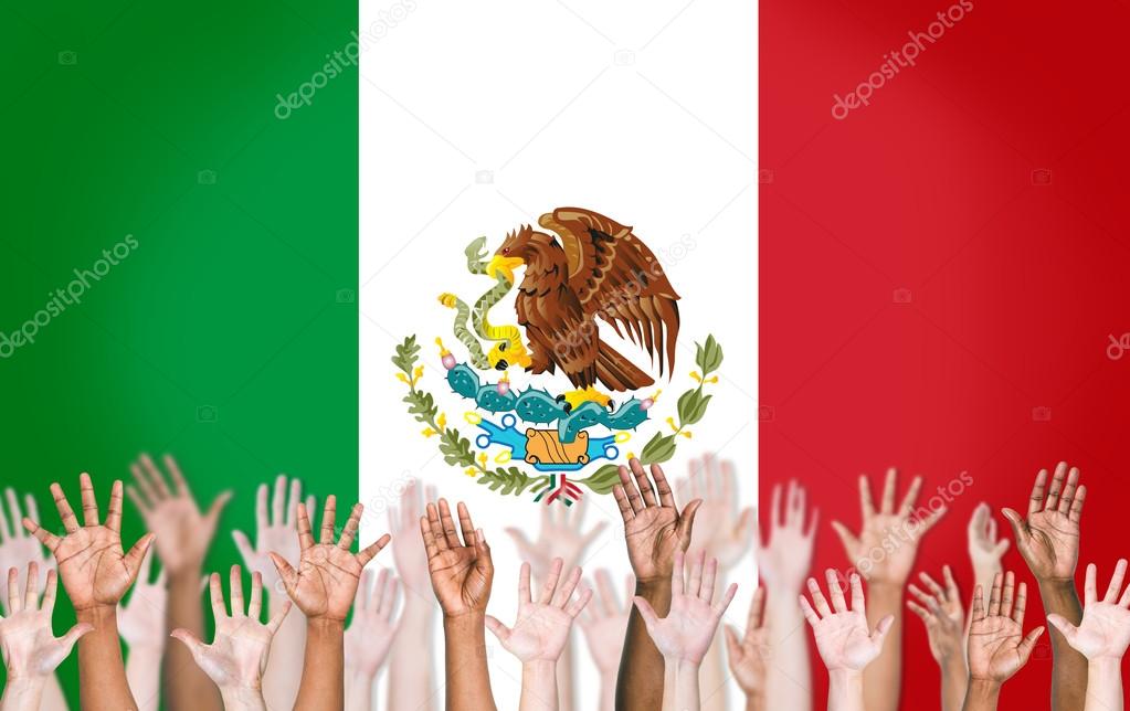 Multi-Ethnic Arms and Flag of Mexico
