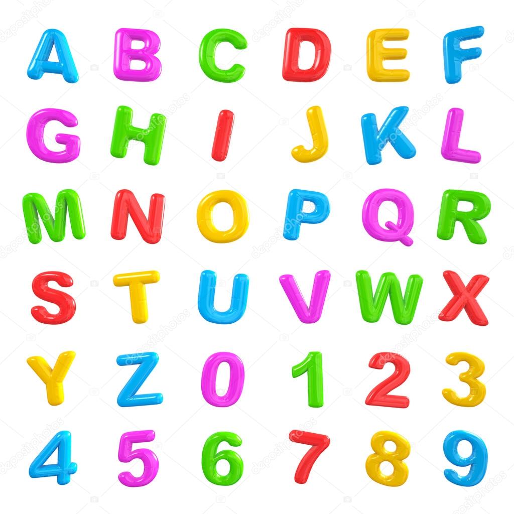 English multi coloured alphabet and number Stock Photo by ©Rawpixel