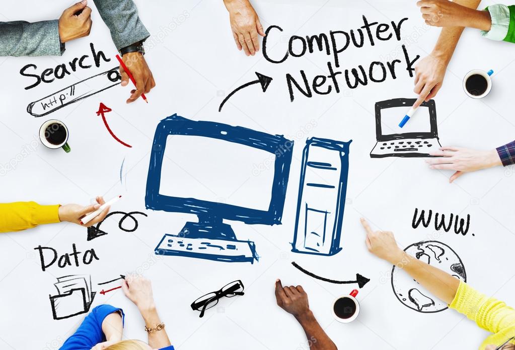 People with Computer Network Concept