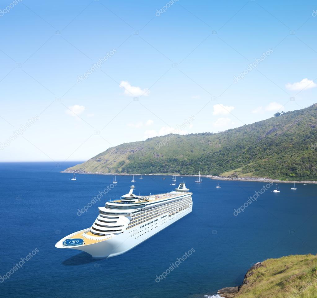 Cruise liner in Ocean