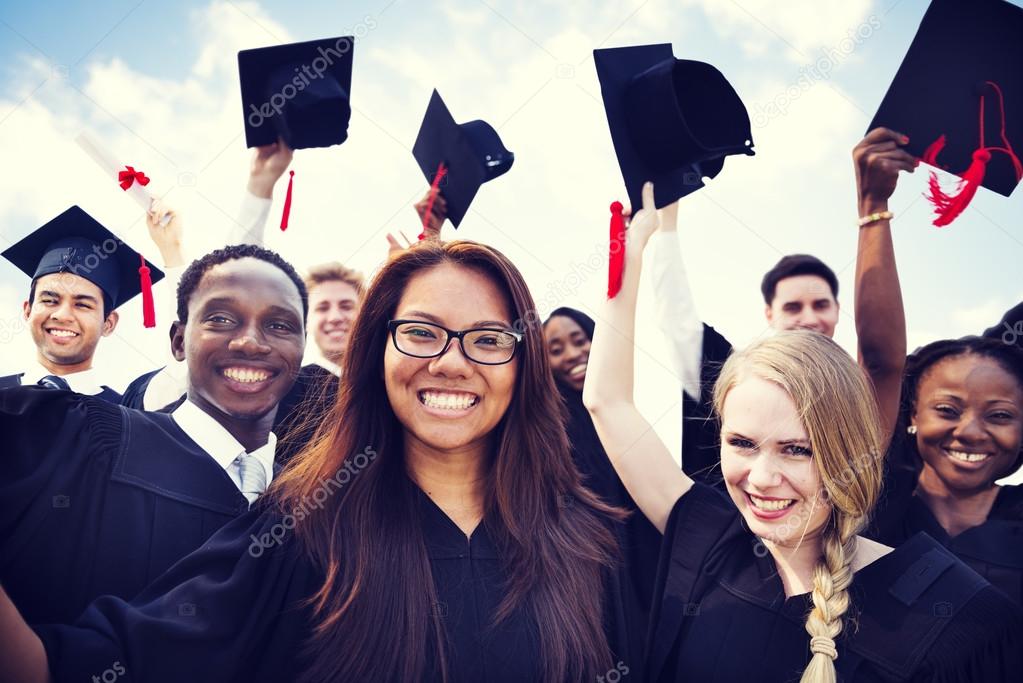 Students Celebrating Graduation