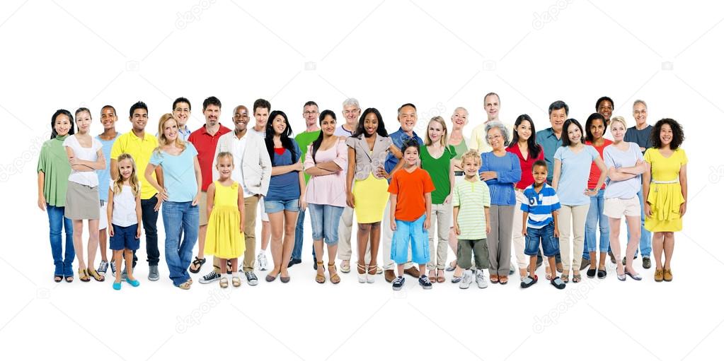 Diverse Colorful Happy People