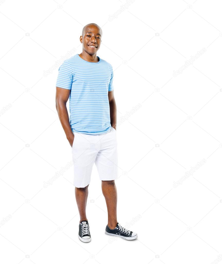 Confident Casual African Man