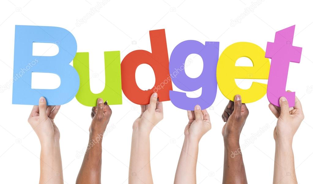 Hands Holding word Budget