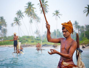 Sri Lanka 'daki stilt balıkçıları