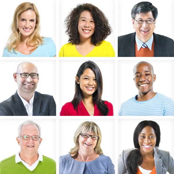 Retrato de personas multiétnicas diversas — Foto de Stock