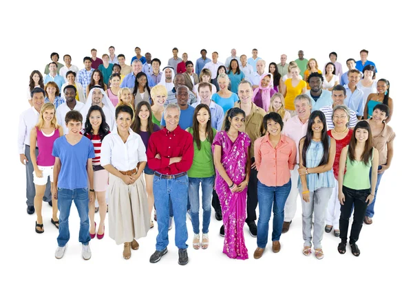 Grote groep multi-etnische mensen — Stockfoto