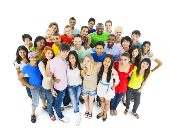 Grupo multiétnico de adultos jovens — Fotografia de Stock