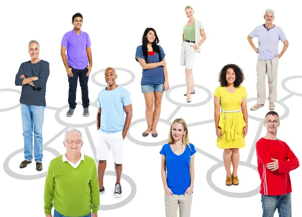 People In A Connection Themed Picture — Stock Photo, Image