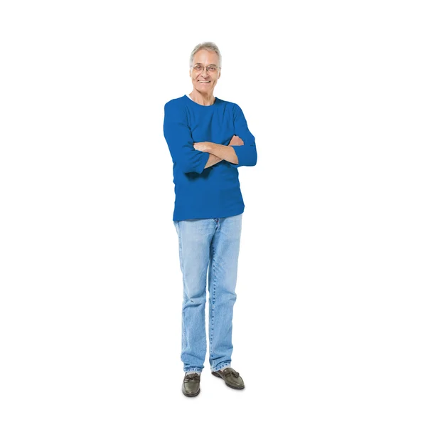 Senior Man Standing with Arms Crossed — Stock Photo, Image