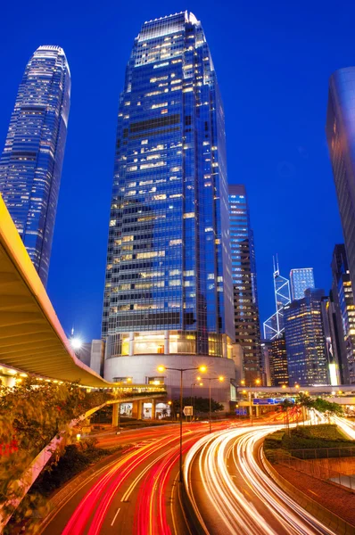 Traffic in Hong Kong's business district — Stock Photo, Image