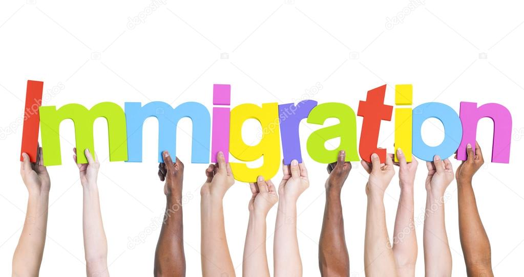 Hands Holding Word Immigration