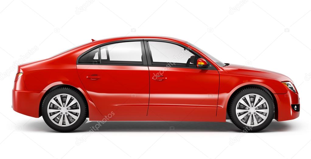 Red Sedan Car