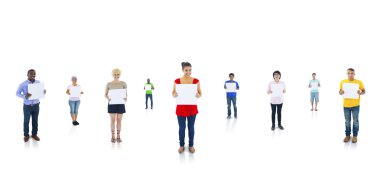 Bir grup insan panoları Holding