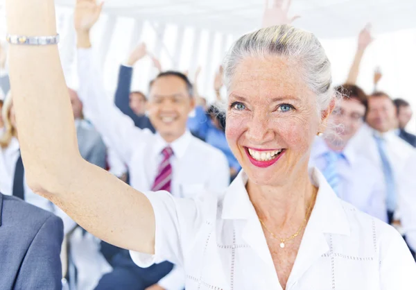 Business woman smiling — Stock Photo, Image