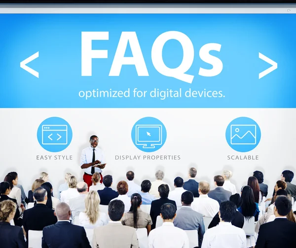 Business People at Seminar FAQs — Stock Photo, Image