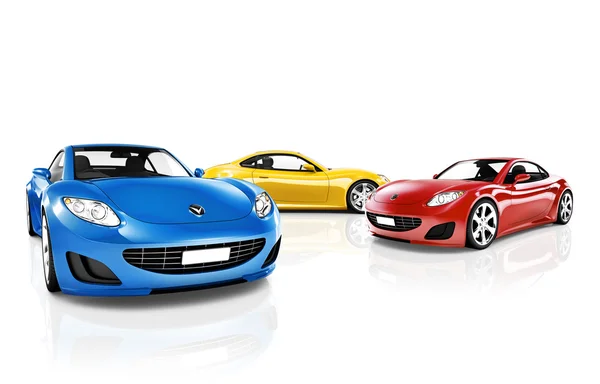 Collezione di auto sportive — Foto Stock