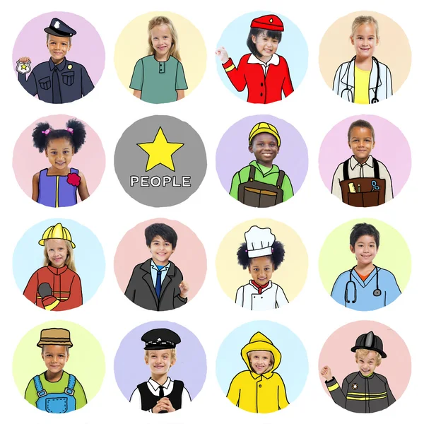 Children with Various Jobs — Stock Photo, Image