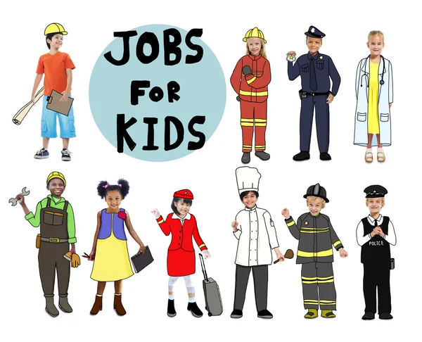 Enfants ayant une occupation professionnelle — Photo