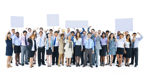 Business People Holding Boards — Stock Photo, Image