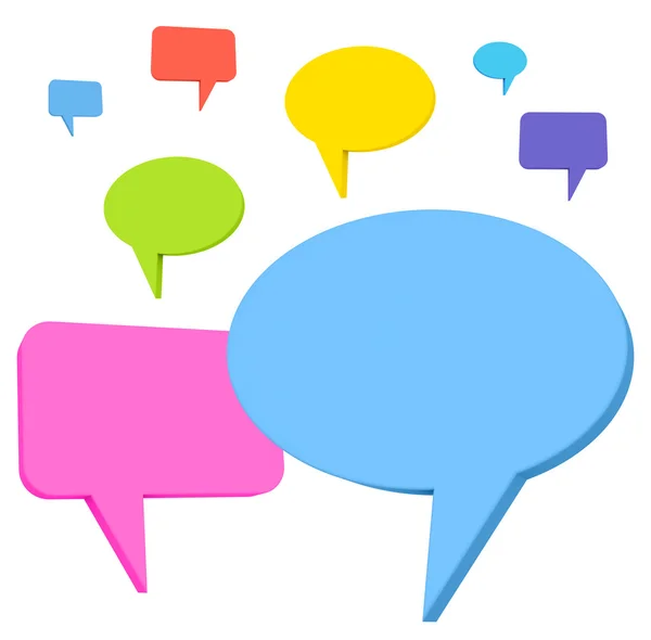 Multi colored speech bubbles — Stock Photo, Image