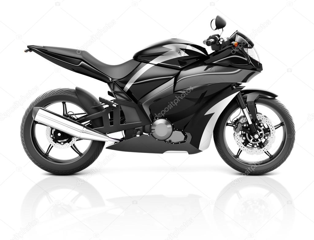 Black Modern Motorbike