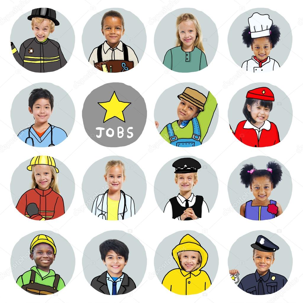 Children with Various Jobs