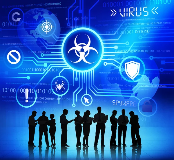 People Discussing About Global Internet Security — Stock Photo, Image