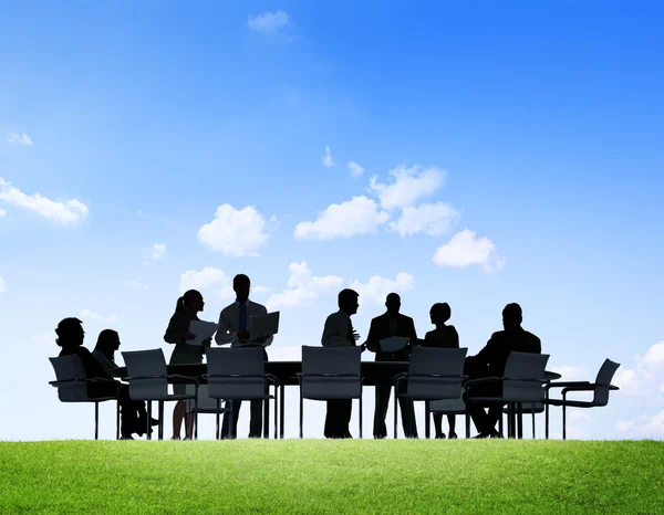 Business People Working Outdoors — Stock Photo, Image