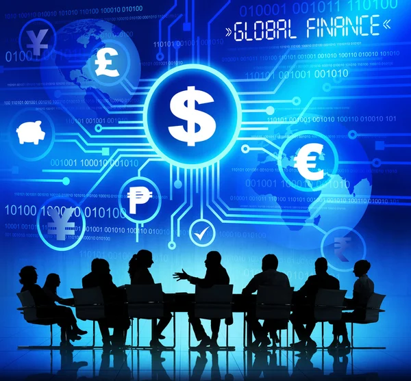 Affärsmän och Global Finance — Stockfoto