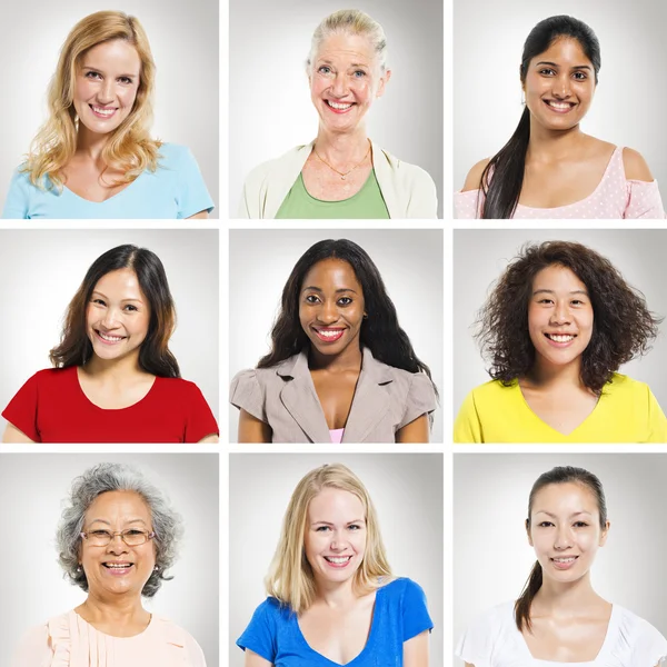 Multi-Ethnics People's portraits — Stock Photo, Image